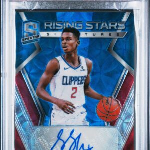 Shai Gilgeous-Alexander /60 - PSA 8 - Spectra Rising Star Signatures Neon Blue